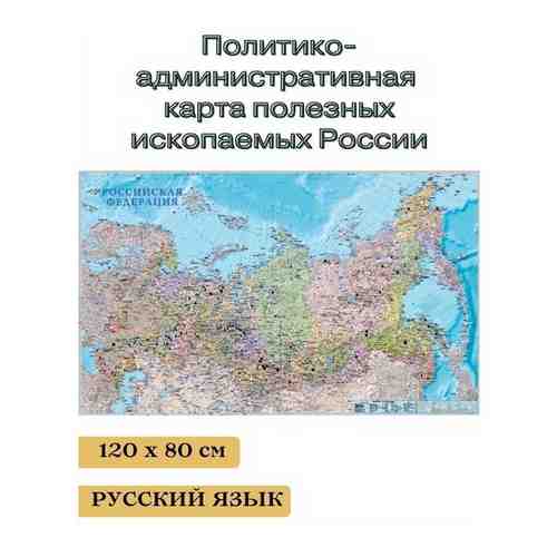 Карта полезных ископаемых России 120*80 см арт. 101708448336