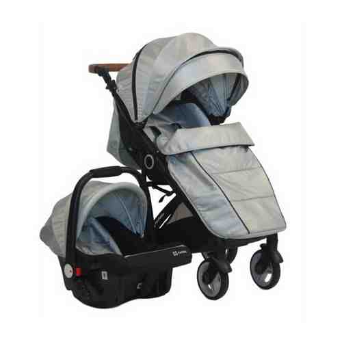 Коляска детская прогулочная Bino Angel Comfort 2 в 1 коляска + автолюлька (Серебристый) арт. 100937979787