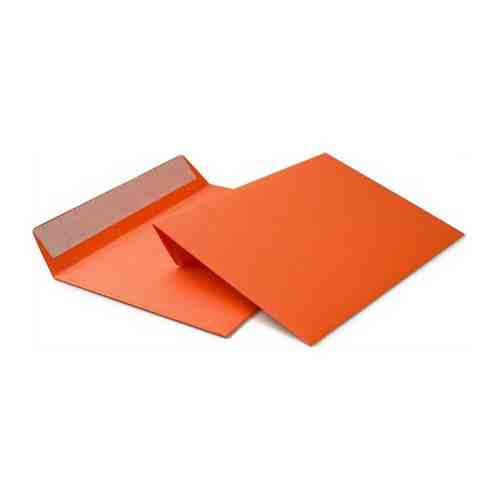 Конверты квадратные оранжевые C5 160x160, 120г/м2, лента арт. 1464378923