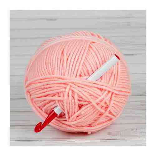 Крючок для вязания, d = 10 мм, 15 см, цвет белый/красный арт. 101421331040