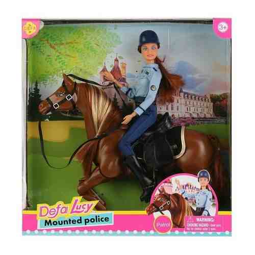 Кукла на лошади конная полиция Defa Lucy кукла на коричневой лошади арт. 101646109603