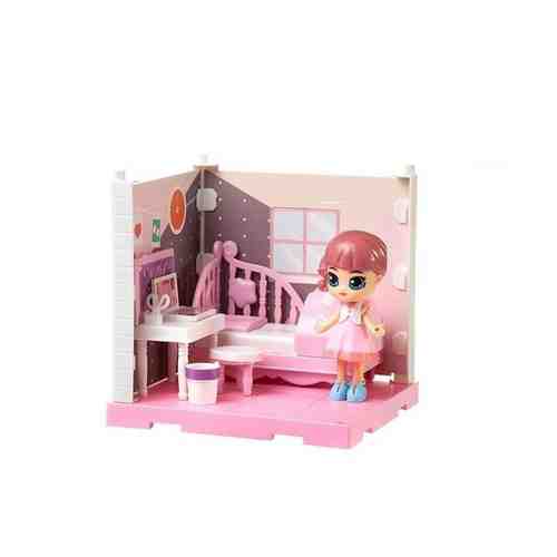 Модульный домик (собери сам), 1 секция. Мини-кукла в спальне, в наборе с аксессуарами - ABtoys [WJ-14332] арт. 101236506439