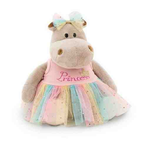 Мягкая игрушка Бегемотик Принцесса в розовом 20 см арт. 101465425606