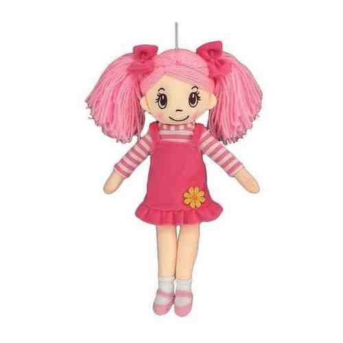 Мягкая кукла ABTOYS M6043 в розовом сарафане, 30 см арт. 660376230