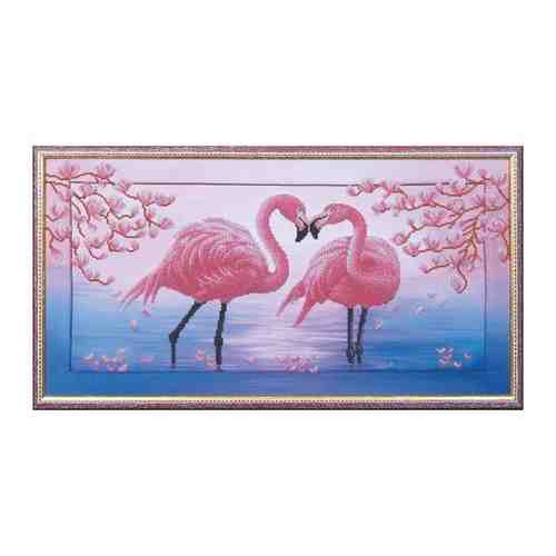 Набор для вышивания бисером магия канвы арт.Б114 Розовые фламинго 57х28,5 см арт. 101453623984