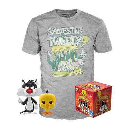 Набор Фигурка+Футболка Funko POP and Tee: Looney Tunes: Sylvester & Tweety (XL) 46986 арт. 1470782414