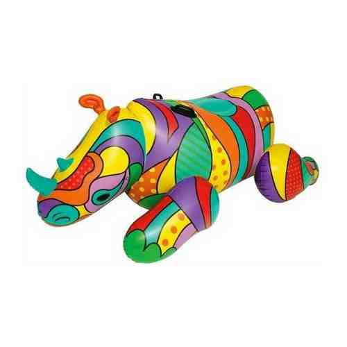 Надувная игрушка-наездник Носорог Поп-арт 201х102 см, BestWay арт. 101307989039