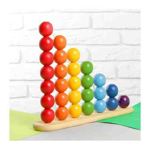 Пирамидка «Абака радуга с шариками», шарик: 3,2 см арт. 101391923140