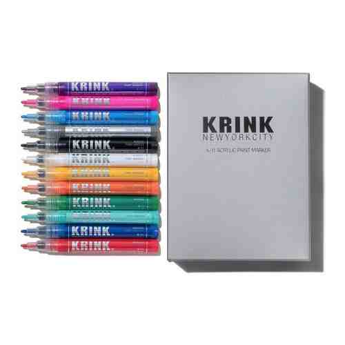 Подарочный набор акриловых маркеров для граффити, скетчинга, холстов Krink K-11 12шт. арт. 101413078978