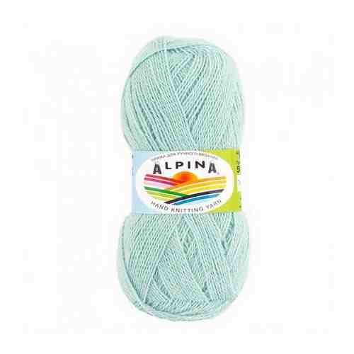 Пряжа Alpina Klement, 80% альпака, 20% мериносовая шерсть, 4*50 г, 300 м+-10 м, №25, светло-бирюзовый арт. 101190111263