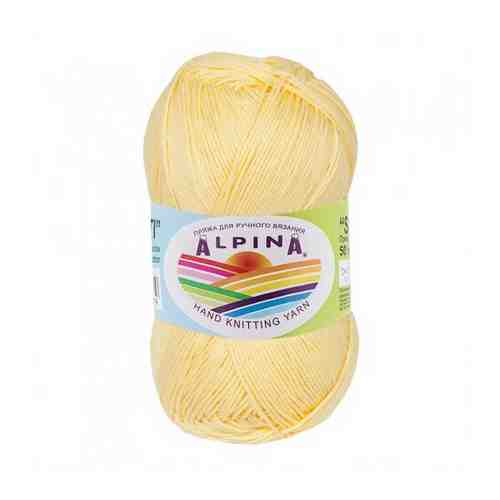 Пряжа Alpina Sati, 100% мерсеризованный хлопок, 10*50 г, 170 м+-10 м, №006, желтый арт. 101190110283