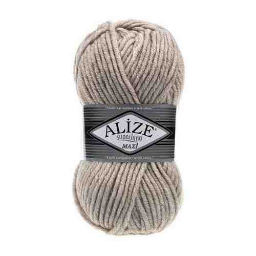 Пряжа для вязания ALIZE 'Superlana maxi' 100гр. 100м. (75% акрил, 25%шерсть) ТУ (599 слоновая кость), 5 мотков арт. 101445162755