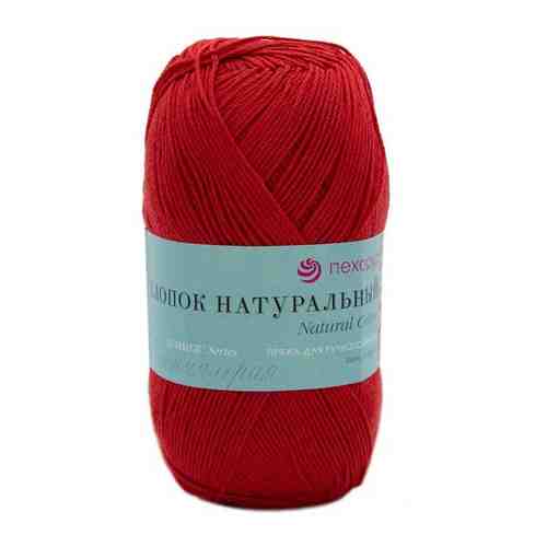 Пряжа для вязания Пехорка 'Хлопок натуральный Кабле' (100%хлопок) (06-Красный), 5 мотков арт. 101080141253