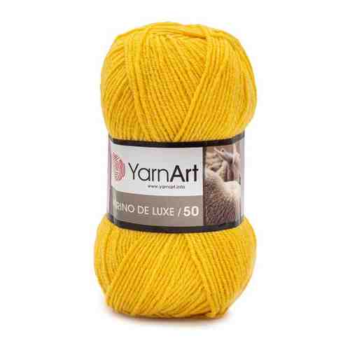 Пряжа для вязания YarnArt 'Merino de Lux' 100гр 280м (50% шерсть, 50% акрил) (586 горчичный), 5 мотков арт. 101204881816