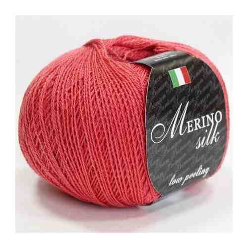 Пряжа Merino Silk 50 Цвет. 09, красный, 2 мот., Экстра мериносовая шерсть - 75%, шелк - 25% арт. 101668073341