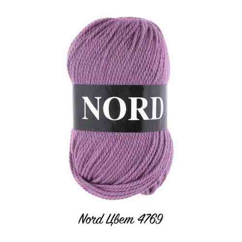 Пряжа Nord Цвет. 4769, фиолетовый, 5 мот., акрил - 52%, шерсть - 48% арт. 101668081090