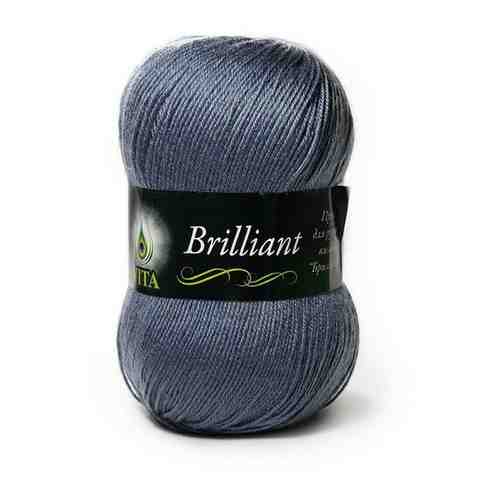 Пряжа Vita Brilliant (Бриллиант) 5123 серо-голубой 45% шерсть ластер, 55% акрил 100г 380м 5шт арт. 101436671676