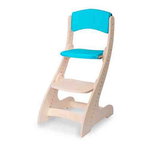 Растущий стул Домовенок натуральный комплект подушек голубой арт. 101533399481