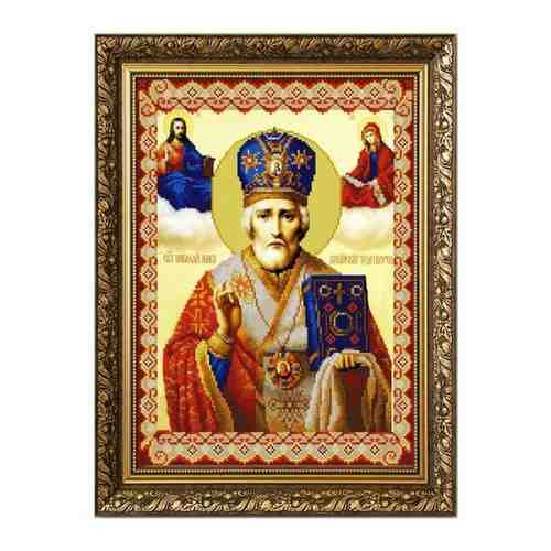 Рисунок на ткани (Бисер) конёк арт. 9256 Святой Николай Мирликийский 29х39 см арт. 101453487297