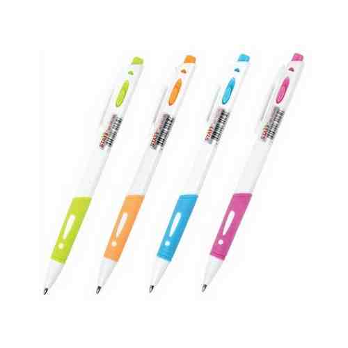 Ручка шариковая автоматическая с грипом STAFF College BP-16 White, синяя, ассорти, 0,35 мм, 143749 9 шт арт. 101456710746