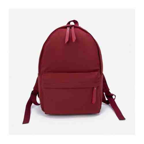 Рюкзак на молнии, наружный карман, цвет бордовый арт. 101719049424