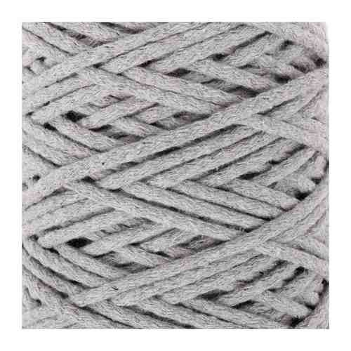 Шнур для вязания 100% хлопок, ширина 5 мм 100м/450гр (св. серый) арт. 101408910301