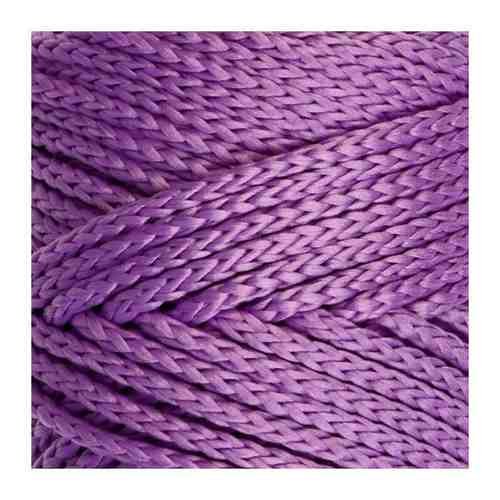 Шнур для вязания без сердечника 100% полиэфир, ширина 3мм 100м/210гр, (92 фиолетовый) арт. 101410347985