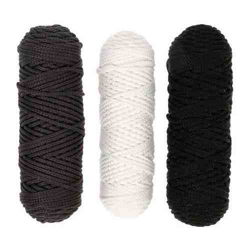 Шнур для вязания полиэфирный 3мм, 50м/105гр, набор 3шт (Комплект 14) арт. 101406091280
