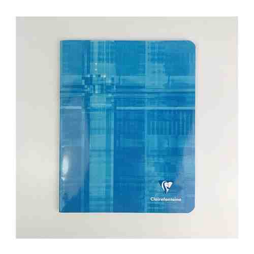 Тетрадь в клетку Clairefontaine 90г/м2 A5 (16.5х21см.) 36 листов, мягкая синяя обложка арт. 101714057907