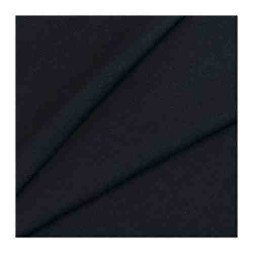 Ткань для шитья хлопок, 1 Метр ткани, Трикотаж Кулирка с лайкрой на отрез, Компакт пенье, ширина 185 см, длина от 1 метра, цвет черный арт. 101391790882