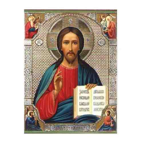 Алмазная мозаика Цветной: Икона Иисуса Христа (частичная выкладка) арт. 101122013228