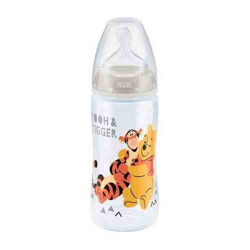 Бутылочка NUK First Choice+ дисней Медвежонок Винни ПП 300 мл, соска силикон 0+ М, серый арт. 101078980199