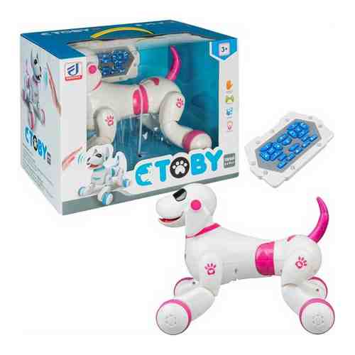 Defa Интерактивная собака-робот с пультом управления Toby Розовый арт. 101378206991