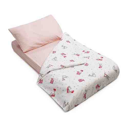 Детское постельное белье на кроватку 120*60 SWEET DREAMS MOSCOW розовый/персик арт. 101712756573