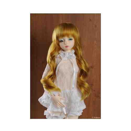 Dollmore 8-9 Goungju ST Wig R.Blond D3 (Парик рыжеватый блонд длинный с крупными локонами и челкой размер 20-23 см для кукол Доллмор / Пуллип) арт. 101393445848