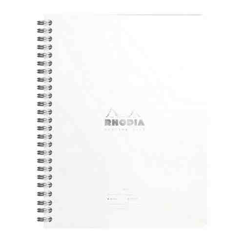 Ежедневник в линейку Rhodia Classic А5 (16х21см.) 90 г/м2 80 листов белого цвета (с микроперфорацией), плотная белая обложка арт. 101650829311