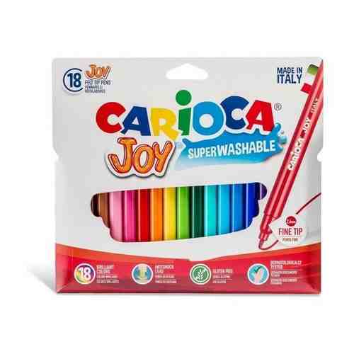 Фломастеры 18 цветов Carioca Joy, 2.6 мм, смываемые, картон, европодвес арт. 101410496844