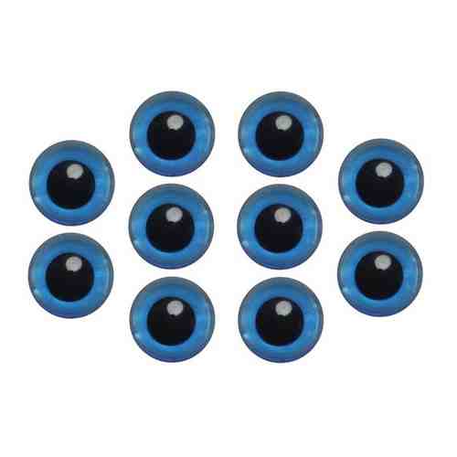 Глаза живые синие, диаметр 20 мм, в комплекте с фиксатором (10 шт), КиКТойс арт. 101229488432