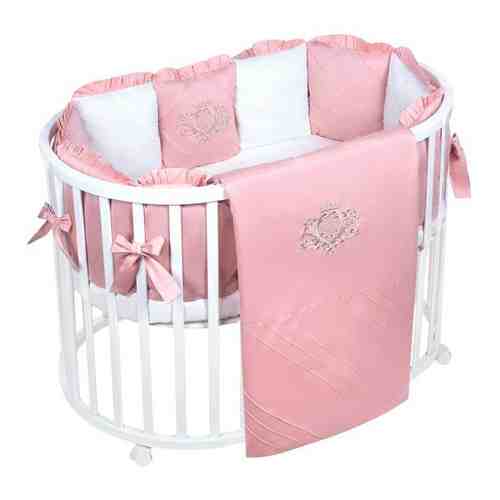 Комплект постельного белья в кроватку с бортиками для новорожденных, PATRINO, сатин люкс 100% хлопок арт. 101594912838