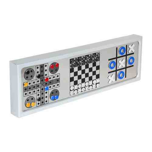 LDGames Набор магнитных игр 3 в 1, 37,5х12х3 см, в металлической коробке, металл арт. 1736934021