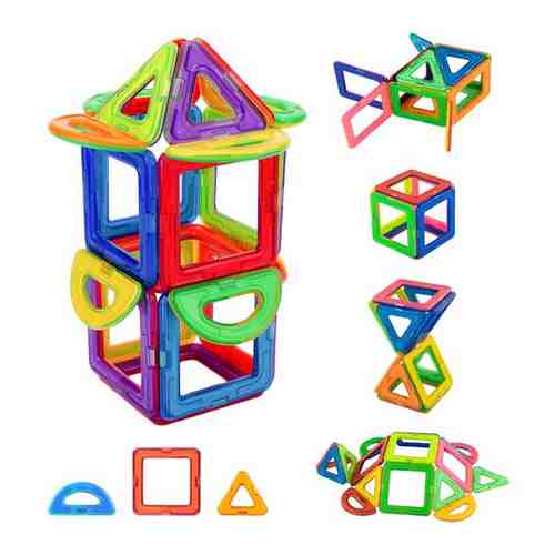 Магнитный конструктор, АртеЛогика, 32 магнитных элемента, игрушка для мальчиков девочек малышей, детский конструктор арт. 101758932696