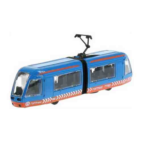 Модель металл трамвай новый с гармошкой, 19 см, двери, инерционный арт. 101102416613