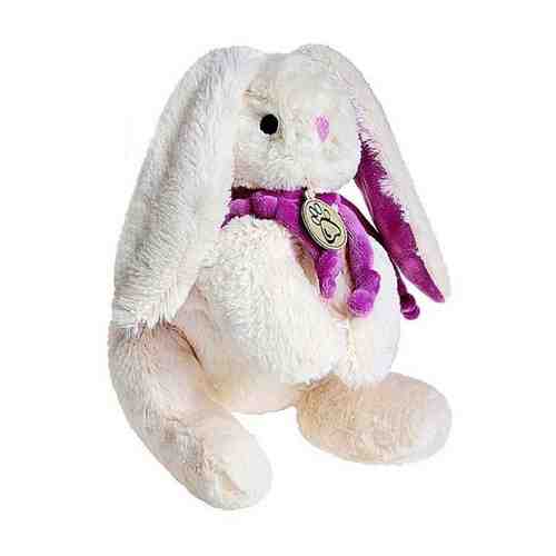 Мягкая игрушка Кролик 30 см белый/фиолетовый арт. 753309437