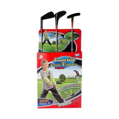 Набор Junfa для игры в гольф 3 клюшки для гольфа, 3 шарика, 1 коврик, 1 подставка с лункой арт. 101259557864