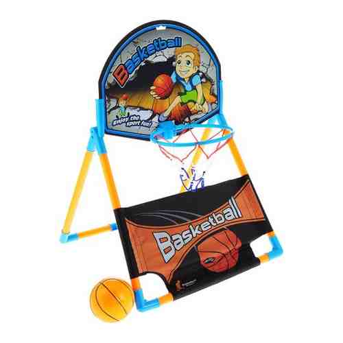 Набор YG Sport баскетбольное кольцо и мяч 10см (установка на столе, полу или крепление на косяк двери), 38.5*40*58 см) YG36C арт. 106651844