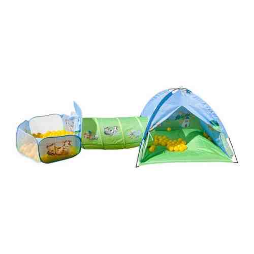 Палатка детская игровая, с тоннелем и бассейном, в сумке арт. 101348331230