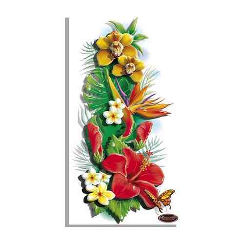 Папертоль «Тропические цветы -3», Магия хобби, 20x38 см арт. 101266144555