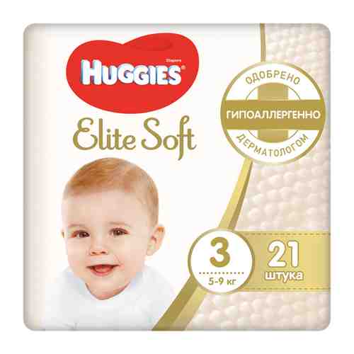 Подгузники HUGGIES (Хаггис) Elite Soft 3 (5 -9 кг.), 40 шт. арт. 11008194