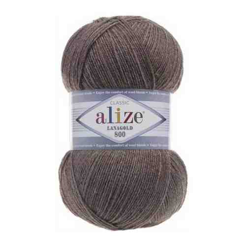 Пряжа для вязания ALIZE 'Lanagold 800' 100гр.,730м (49%шерсть, 51%акрил) (60 черный), 5 мотков арт. 101428521757