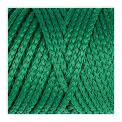 Шнур для вязания без сердечника 100% полиэфир, ширина 3мм 100м/210гр, (122 зеленый) арт. 101459527667